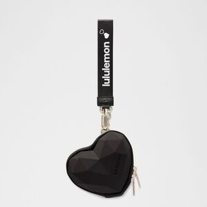 Lululemon Heart Wristlet NWT Black/Gold